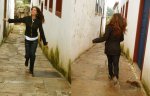 Mel (de frente) Rena (eu - de costas) em Ouro Preto...! 